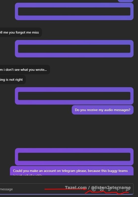I suggest my regulars replace #Teams with #Telegram. I also don’t like #Discord either; messages tend to be quite quiet, making them easy to miss, and friend requests are completely silent, which defeats their main purpose. 

I often find new messages a few hours later when I check Discord manually. 
The same applies to Teams—if someone adds me or sends a friend request while I’m not at my computer, I’ll never know about it unless I check manually. 
Again, this defeats the purpose of the app because the main expectation in online gaming or real-time communication is to react immediately.

Additionally, like Discord, Teams no longer supports audio messages, and it sometimes even loses text messages.  
Telegram doesn’t have any of these issues. I can set Telegram to be as loud as I want because I can customise all my alerts for each user separately. 
I can send you audio messages, #voicenotes, and even #videonotes. You can also hide your phone number in the settings if you prefer.
If Discord can be considered an additional tool, but Teams is not a go-to at all—or just a third option—because:  
1) They can also ban you at any moment for sending nudes or using explicit language.  
2) Since your Teams login is tied to your Microsoft ID, any software purchased with this account, active mailboxes, apps in the Play Store linked to this account, passwords, or your contacts can all be lost because of just one intimate photo.  
Are they that crazy? Yes, they are. Some have already been banned.  

Summary:  
➡️Number 1 – Telegram: Not only can you send voice notes and video notes, but you can also erase all sessions and delete your contact afterwards. You can change your name back to normal if you don't want to maintain two Telegram accounts for RL and online use.  

➡️Number 2 – Discord: Just as a backup option.  

➡️Number 3 – Teams: We can use it, but knowing how risky it is, it's very dodgy, if you use your main Microsoft account for this, please, make another account for online needs .

#Telegram, #TelegramChannel, #TelegramUpdates, #TelegramGroups, #Messenger, #MessagingApp, #ChatNow, #JoinTheConversation, #ViralContent, #TrendingNow, #InstantMessaging, #ShareTheLove, #ChatWithUs, #StayConnected, #TelegramTips, #GroupChat, #BroadcastMessage, #SocialMessaging, #MessagingCommunity, #ViralPosts #FYP

