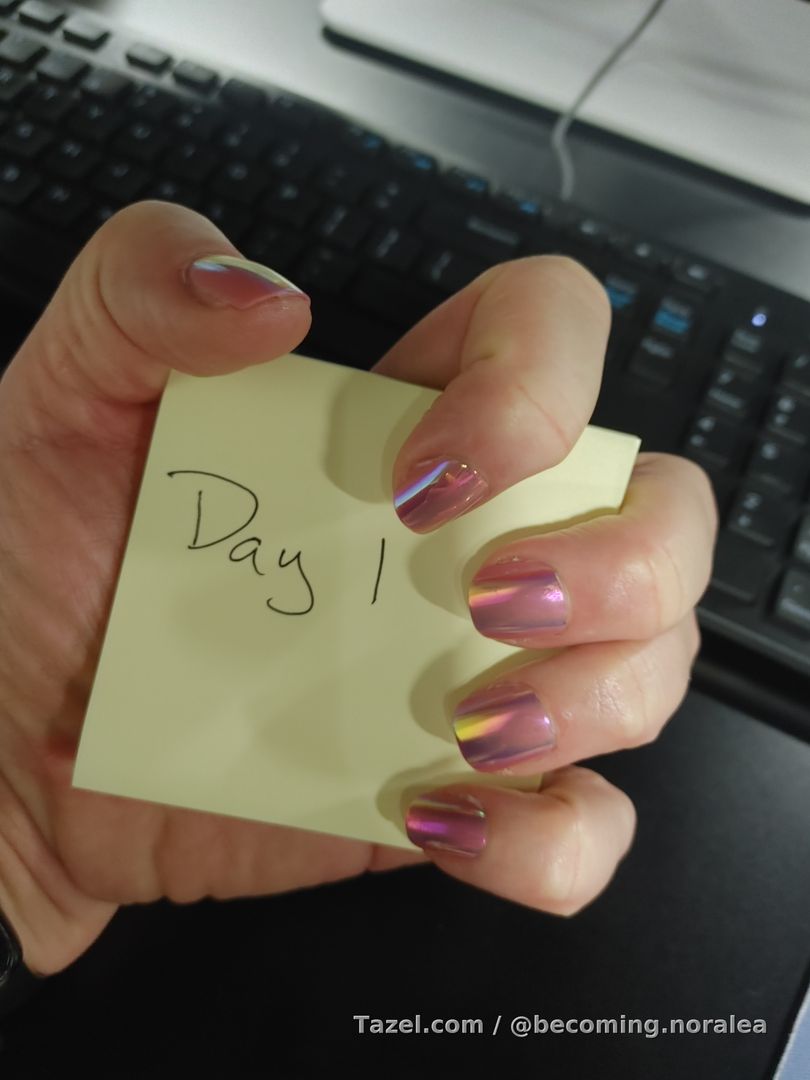 I'm getting better at this press on nail thing.