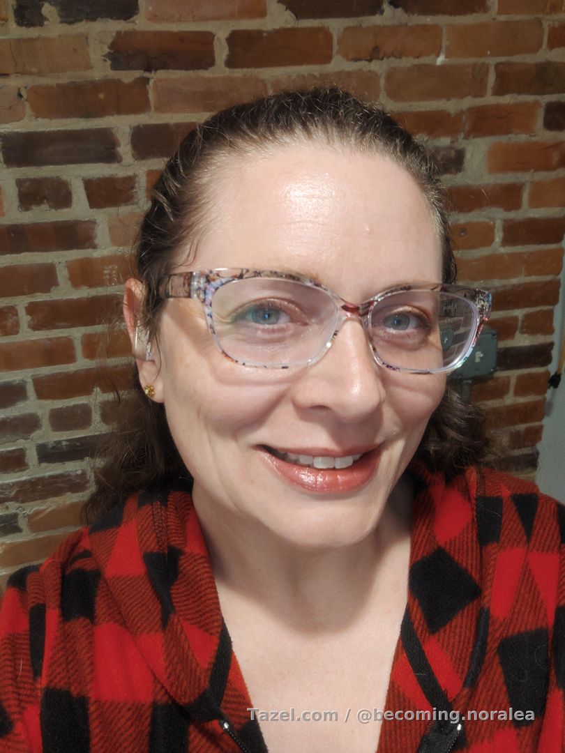 Valentine's morning look. Do you ever do your make up twice in one day for fun? With and without glasses plus French tip fake nails!