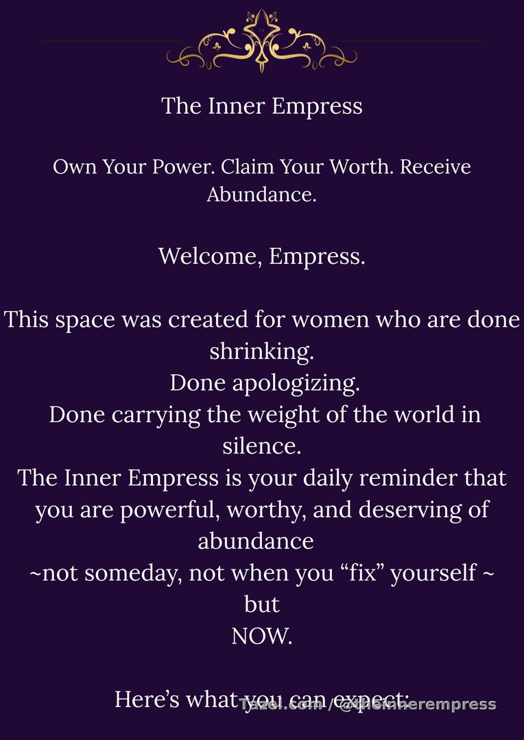 What The Inner Empress is all about