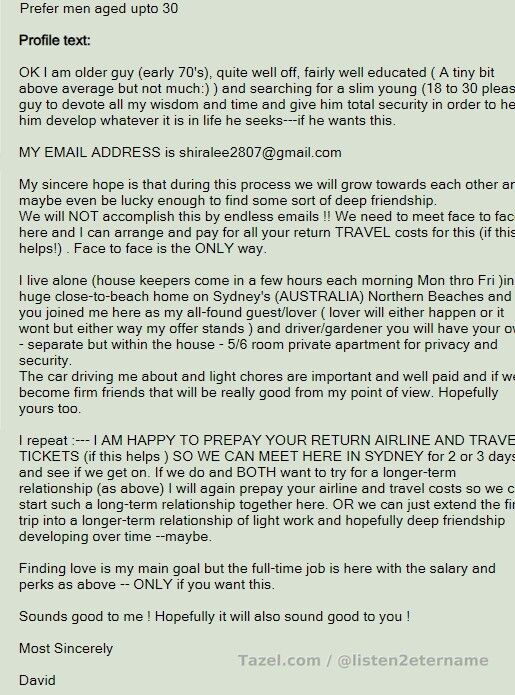 As a good, nurturing and caring #pimptress of my #sissies, not only do I organize profiles on gay dating websites, but I also monitor the DMs to filter out the bad buys, like these ones. Look at this. See this? 'I am paying for everything' after seeing just a few photos of yours? Run. Unless you want to wake up in the middle of nowhere without a kidney. Or worse.
Also, be careful if you're a 55-plus-year-old dad but some young person out of the blue insists you're their type. Like, it might be a blackmail trap, especially if you're married or doing well, you know?
#SissySlut