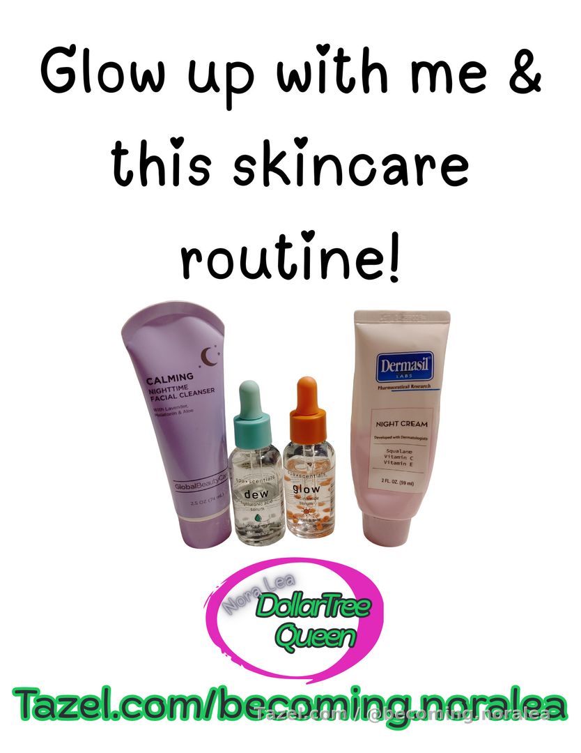 I'm learning here and asked Ai to give me a routine with the products I bought from Dollar Tree. Here is the result. I'll be following this for the upcoming week. Come back to see more!