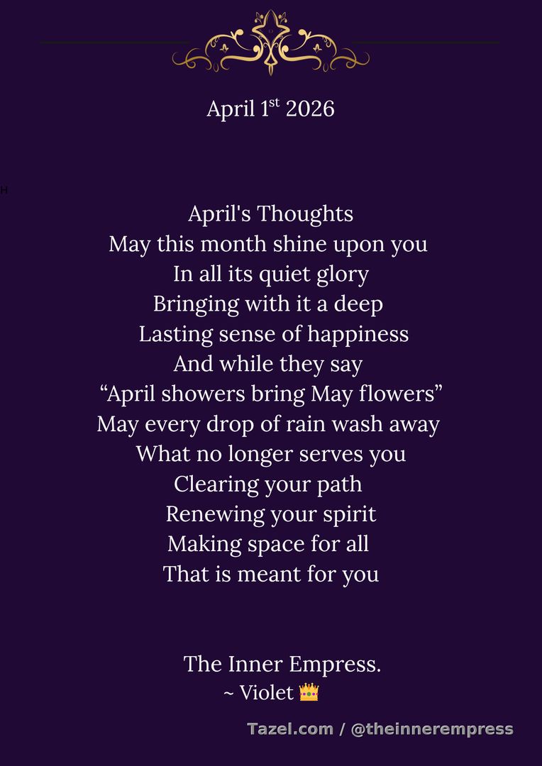 April's thoughts