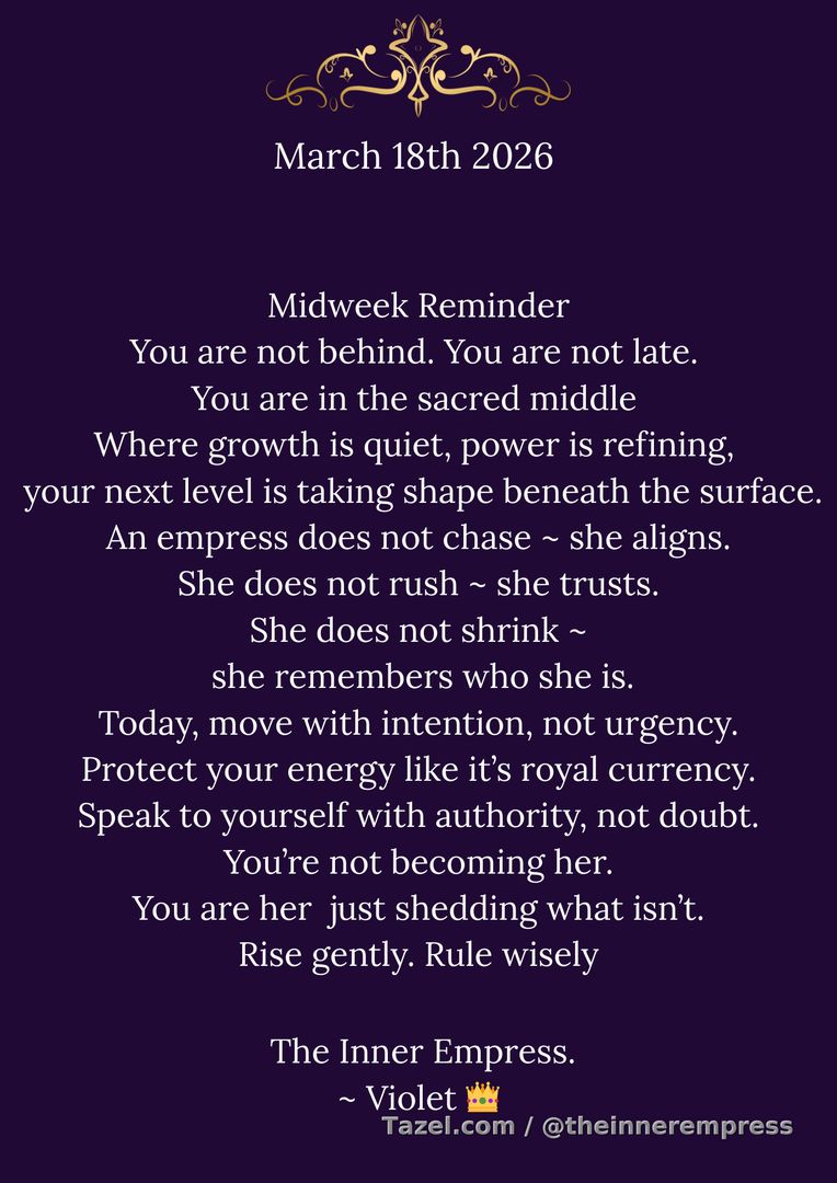 Midweek Reminder March 18th 2026