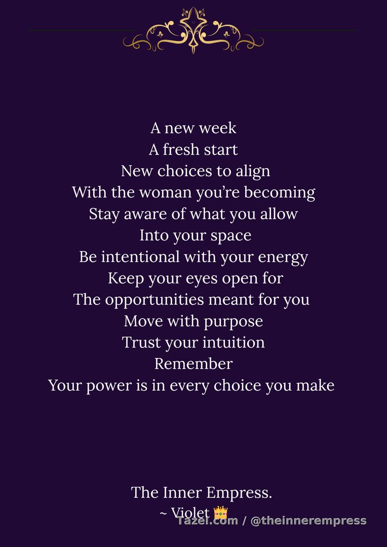 A new week
