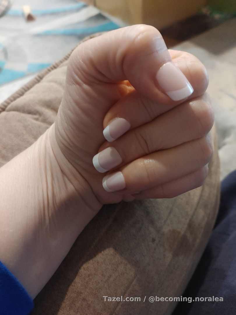 New fake nails. French manicure ❤️