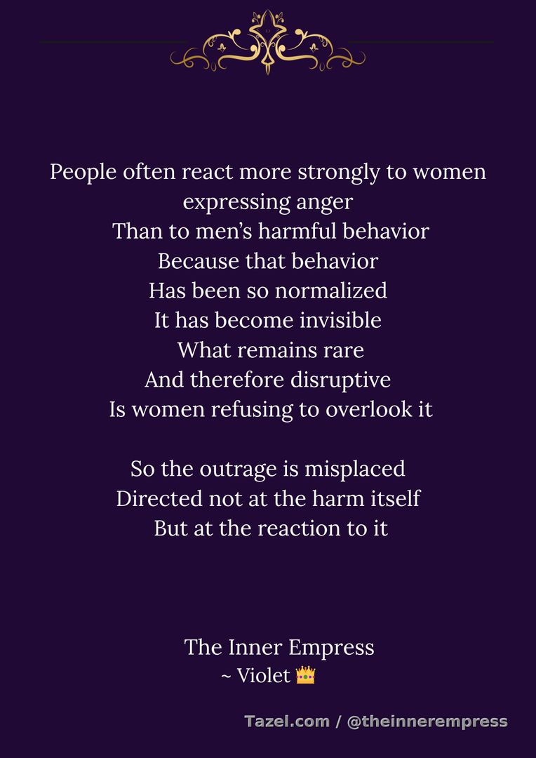 When women speak up, suddenly that's the problem