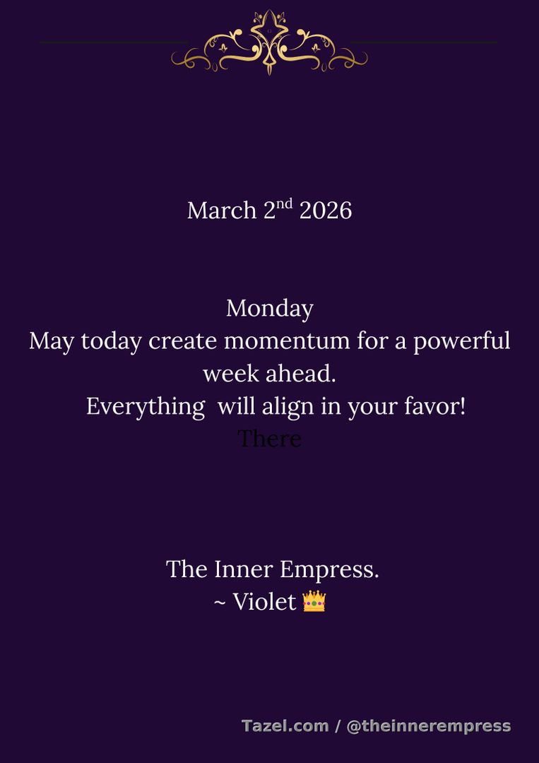 Monday March 2nd 2026