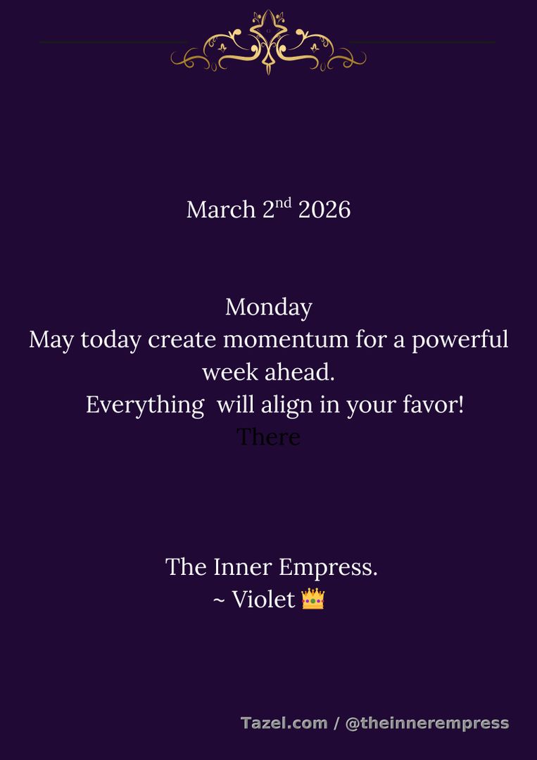 Monday March 2nd 2026