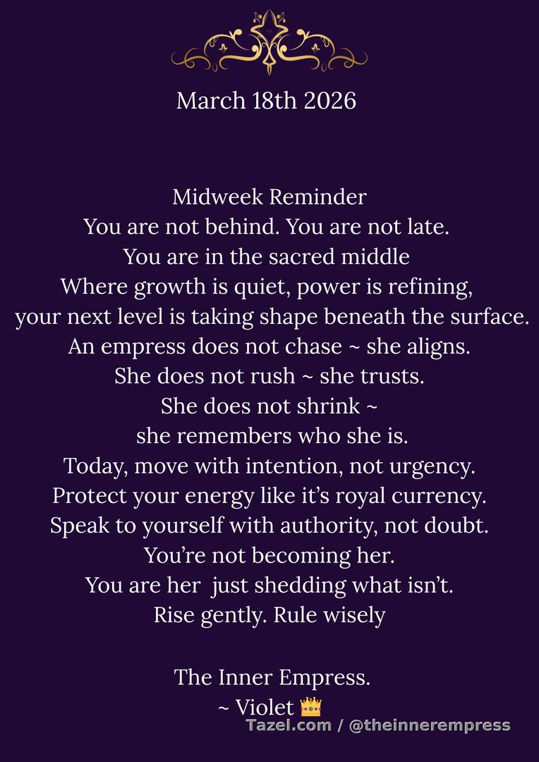 Midweek Reminder March 18th 2026