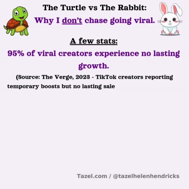 Turtle vs The Rabbit: Why I don't chase going viral 🐢🐰