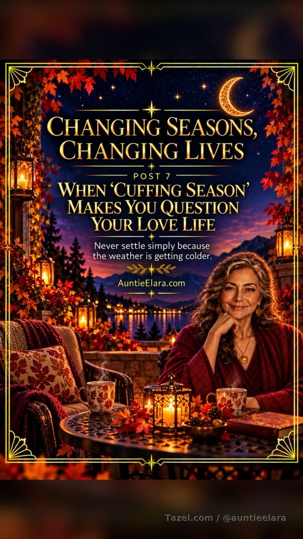 # Changing Seasons, Changing Lives — Post 7

  
## When “Cuffing Season” Makes You Question Your Love Life

As the weather turns colder and evenings arrive earlier, many people begin longing for someone to share the season with. Social media fills with cozy couples, holiday plans, and romantic nights by the fire. Suddenly, being single—or being in an uncertain relationship—can feel much more difficult.

This time of year is sometimes called “cuffing season,” when people feel an increased desire to find a partner and settle into a relationship for the colder months.

Wanting companionship is completely natural. The problem begins when seasonal loneliness creates pressure to accept a relationship that does not truly meet your needs.

You may find yourself wondering:

- Should I give this situationship more time?
- Do they genuinely want a relationship, or do they simply want company?
- Am I reconnecting with my ex because things have changed—or because I feel lonely?
- Should I accept less than I want rather than spend the season alone?
- Is this relationship moving forward, or am I holding onto its potential?

When everyone around you appears to be pairing up, it can feel as though you are falling behind. But love is not a race, and a relationship is not successful simply because you are no longer alone.

Before committing your heart, pause and ask yourself whether this connection offers consistency, honesty, respect, and emotional security. Pay attention to how the person behaves—not only to what they promise.

Someone who genuinely values you should not leave you constantly questioning where you stand.

If you are already in a relationship, the approaching holidays may bring new uncertainty. You might be wondering whether you will meet each other’s families, make plans together, exchange gifts, or take the relationship to the next level. These moments can reveal differences in expectations that were easier to ignore during the summer.

Do not be afraid to ask honest questions. Clarity may feel uncomfortable, but remaining in uncertainty can be far more painful.

Most importantly, do not allow the season to convince you that any relationship is better than being alone. Solitude can be temporary and peaceful. A relationship that repeatedly makes you feel unwanted, anxious, or unworthy can be much lonelier.

The right connection will not require you to abandon your standards just to feel chosen.

Let this season be a time to listen to your heart without surrendering your judgment. You deserve companionship that feels mutual, secure, and sincere—not something created by loneliness, pressure, or fear.

If your love life feels confusing, Auntie Elara is here to listen. For a limited time, you can send her a private text message completely free. Share your situation, ask your question, and receive warm, compassionate spiritual guidance to help you see your next step more clearly.

Visit **AuntieElara.com**.

*Remember: You do not need to rush into the wrong relationship simply because the weather is getting colder.*

