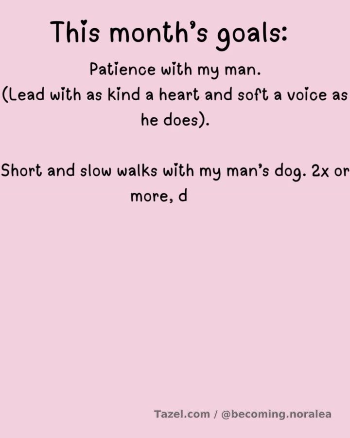 March goals! I'll call them 